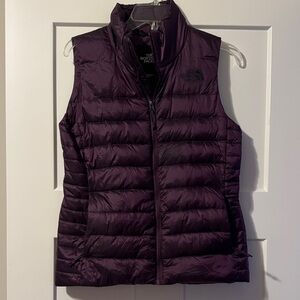 The North Face Burgundy Goose Down Puffer Vest S